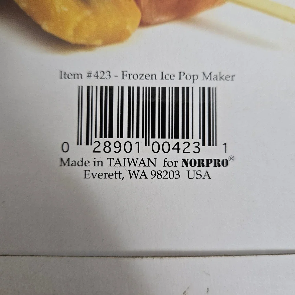 Norpro Frozen Ice Pop Maker, Recipes Instructions 24 Pop Sticks, Item 423, New‎